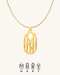 Slim Oval Monogram Necklace