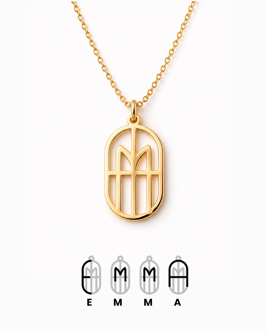 Summer Name Monogram Necklace