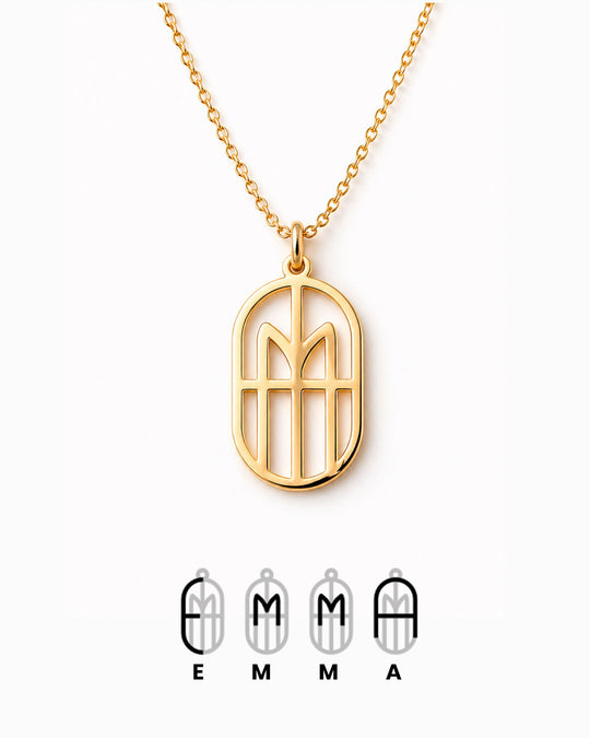 Summer Name Monogram Necklace