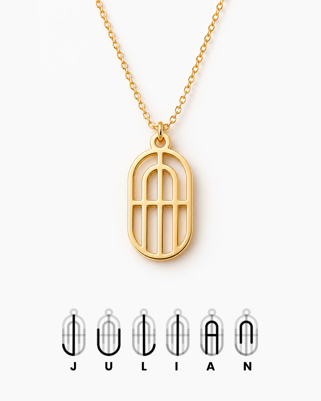 Name Monogram Necklace
