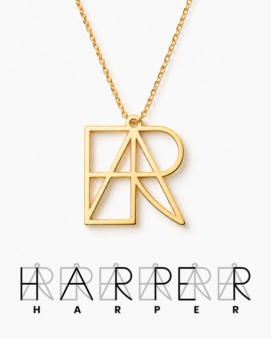 Frameless Monogram Name Necklace