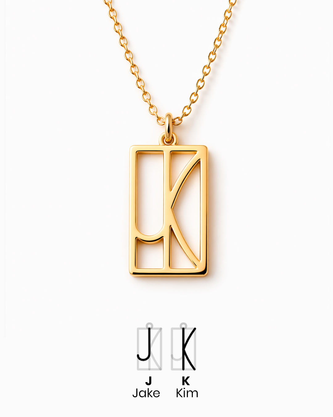 Vertical Monogram Necklace