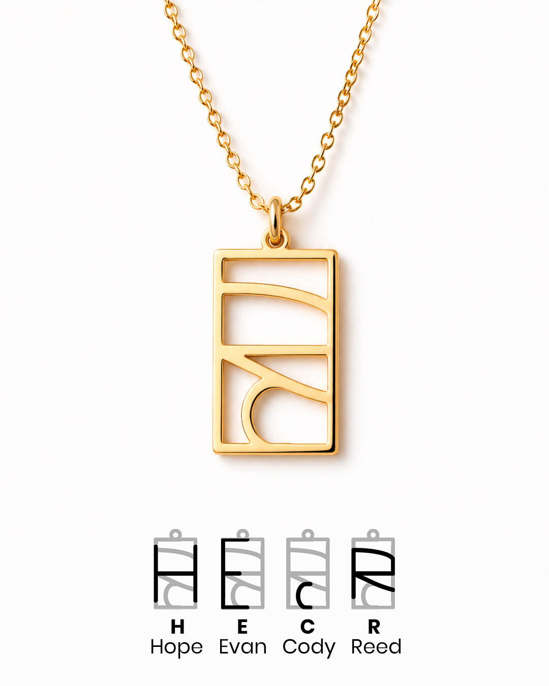 Vertical Monogram Necklace