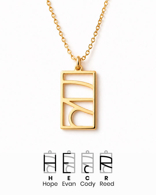 Vertical Monogram Necklace