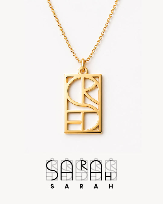Vertical Monogram Necklace
