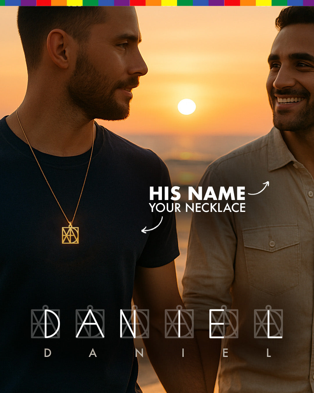 Pride Monogram Name Necklace
