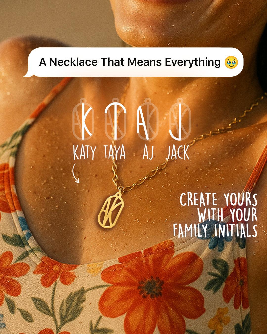 Summer Name Monogram Necklace