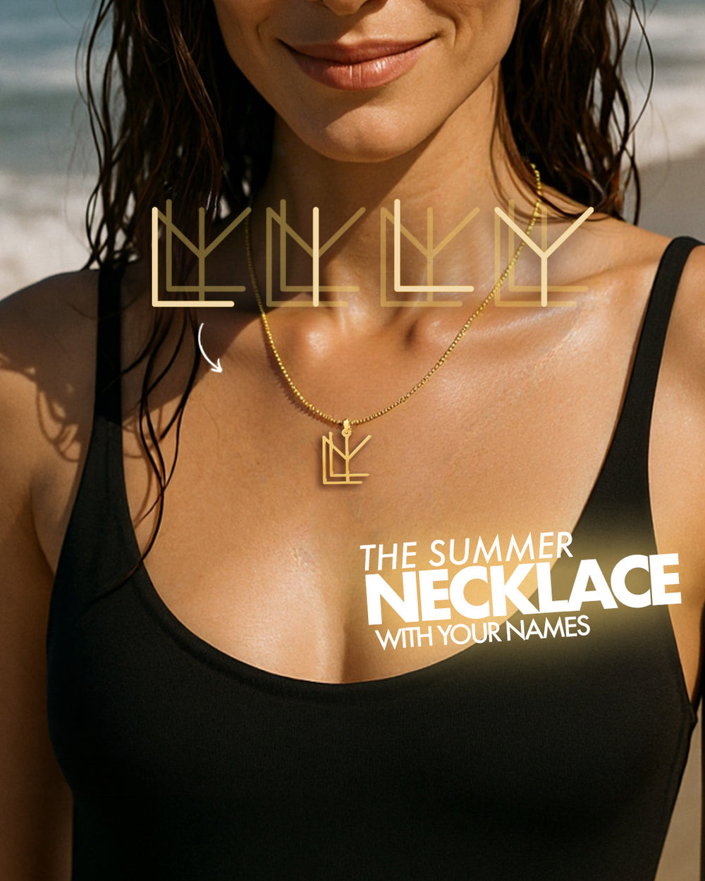Summer Name Monogram Necklace