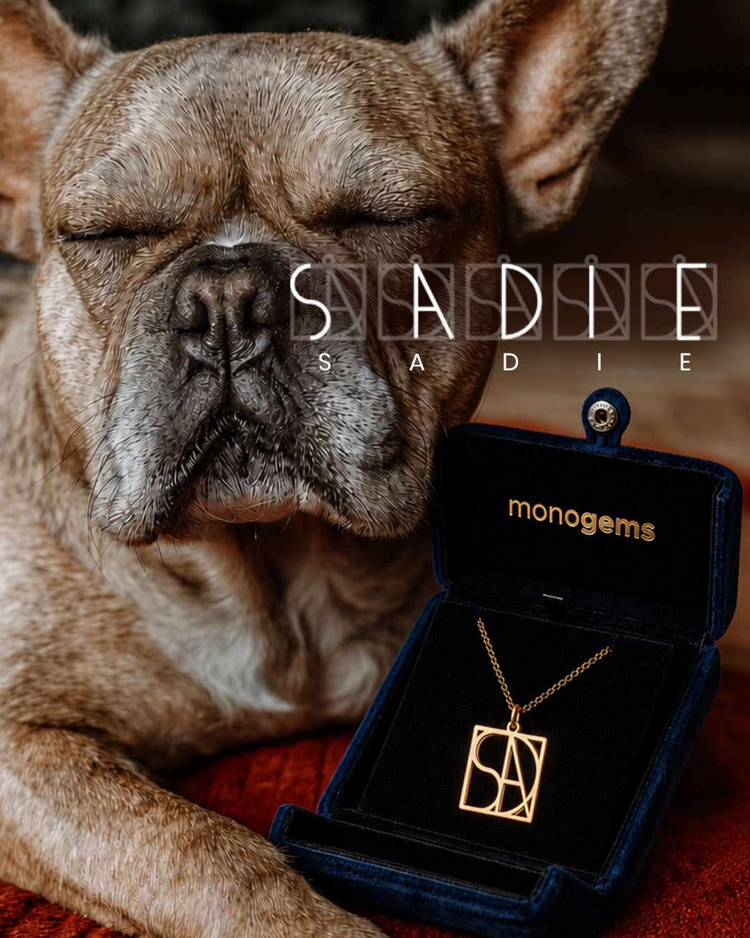 Square Monogram Necklace