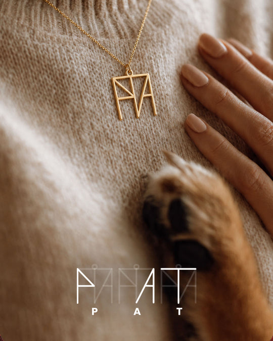 Frameless Monogram Name Necklace