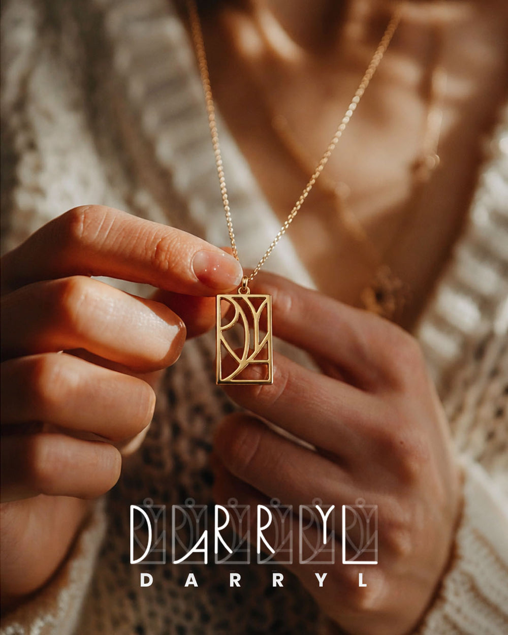 Vertical Monogram Necklace