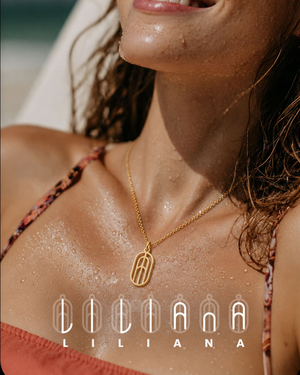 Summer Name Monogram Necklace