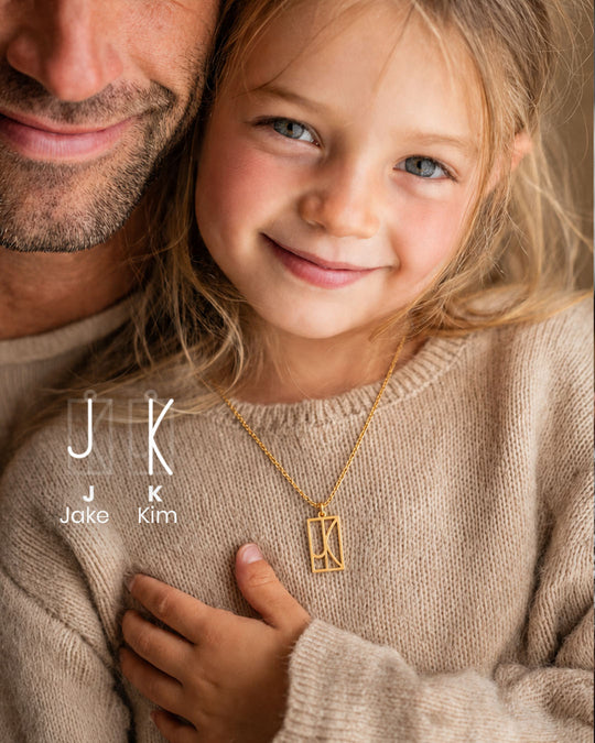 Vertical Monogram Necklace