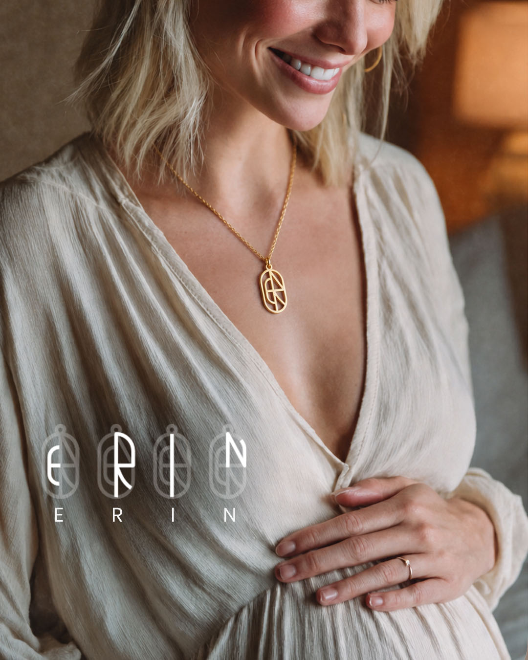 Mom Monogram Necklace