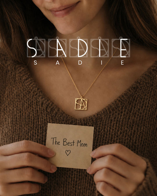 Square Monogram Necklace