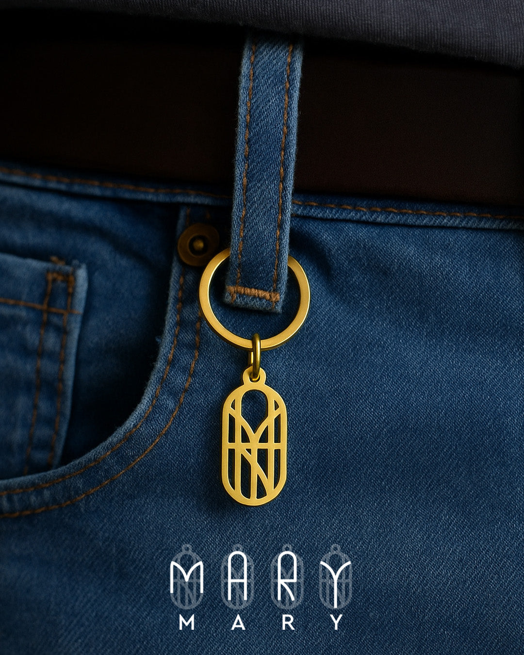 Name Monogram Keychain