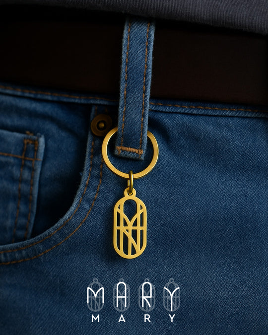 Name Monogram Keychain