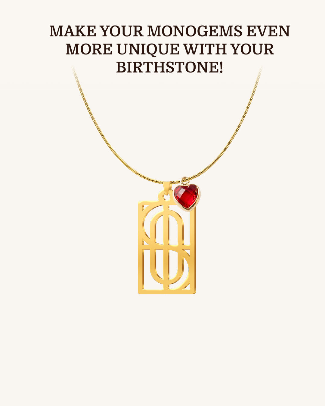 Vertical Monogram Necklace