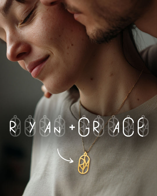 Unity Couple Monogram Necklace
