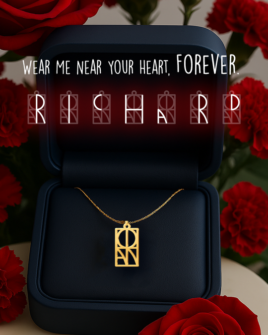 Unity Couple Monogram Necklace