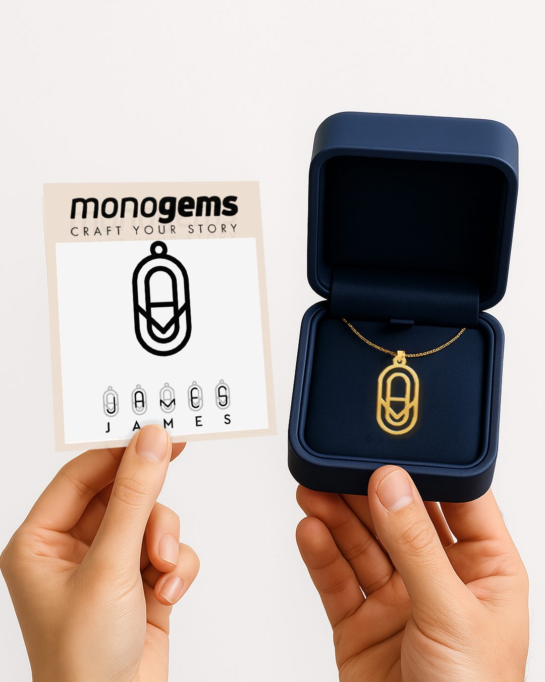 Unity Couple Monogram Necklace