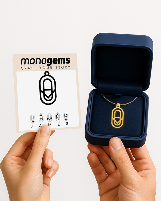 Unity Couple Monogram Necklace