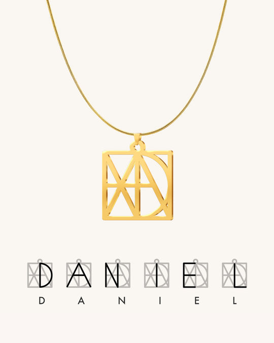 Square Monogram Necklace