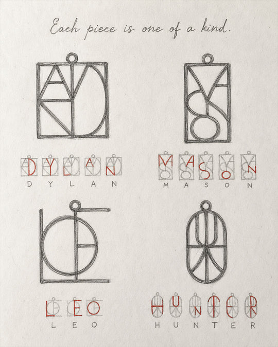 Name Monogram Necklace
