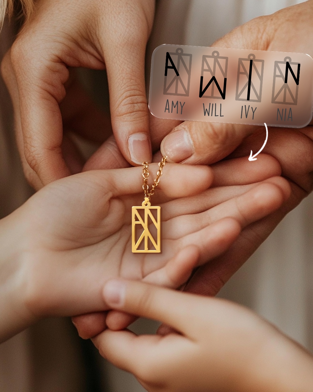 Family Initials Bespoke Necklace