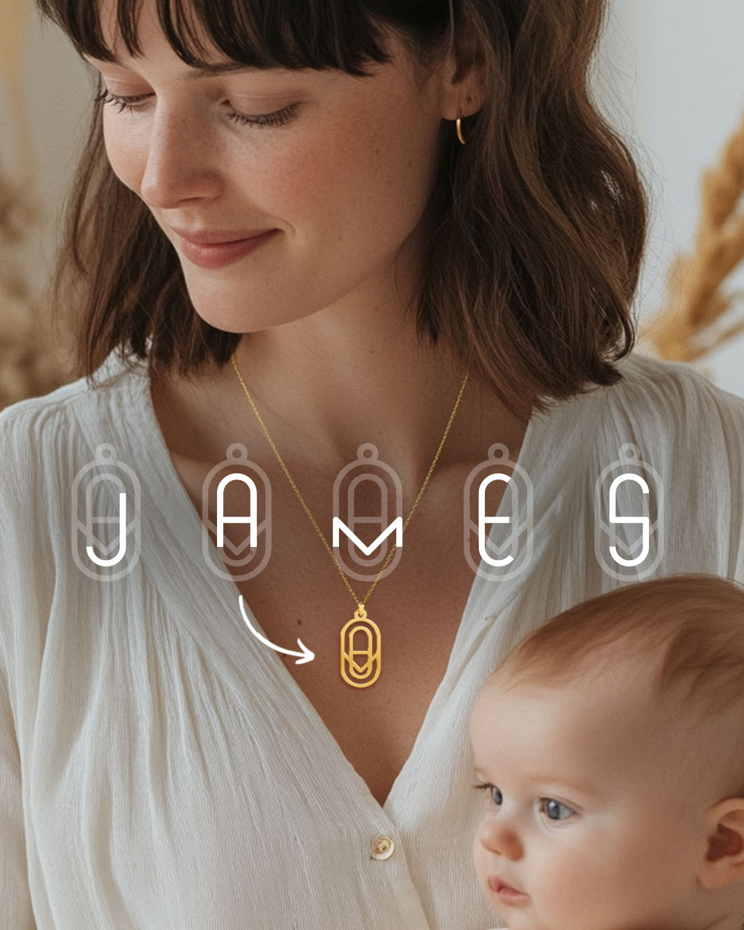 Mom Monogram Necklace