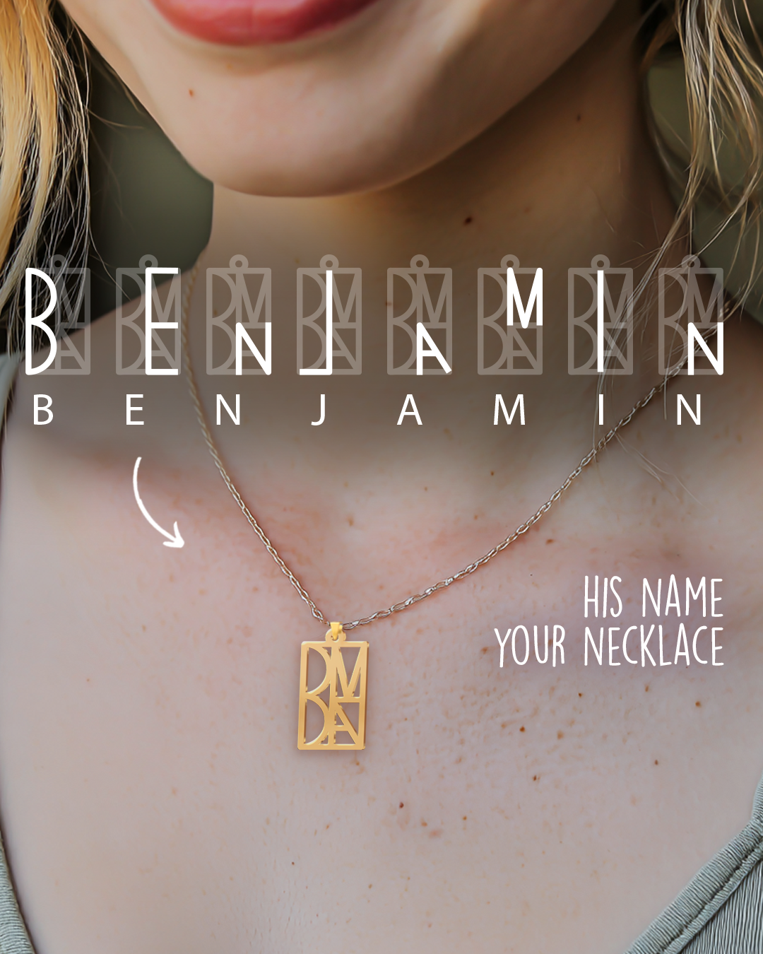 Vertical Monogram Necklace