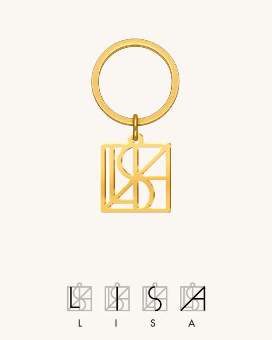 Name Monogram Keychain
