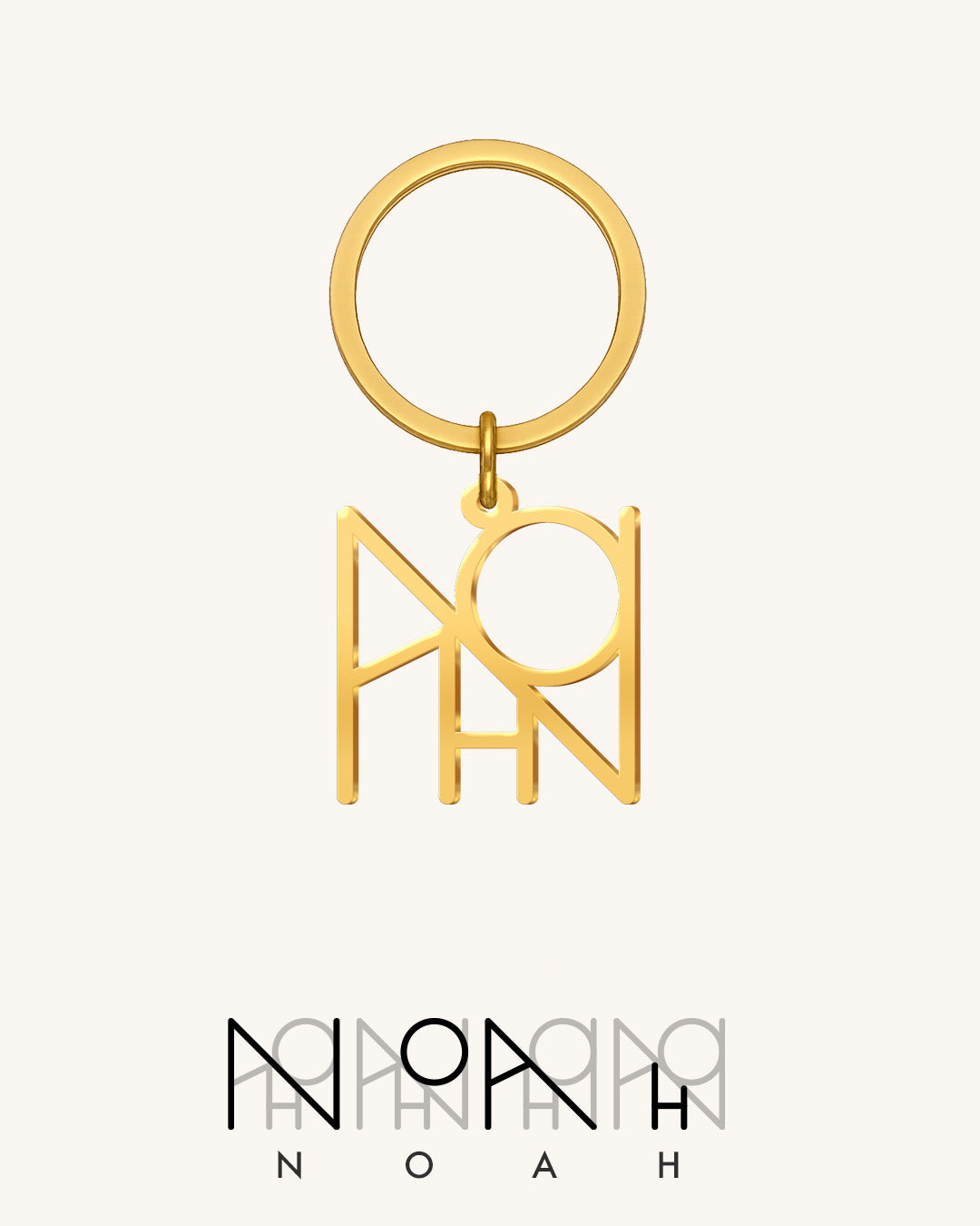 Name Monogram Keychain