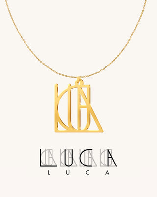 Frameless Monogram Name Necklace