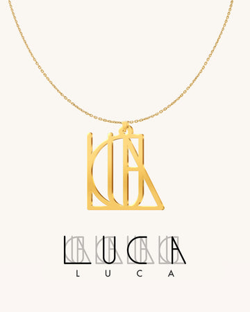 Frameless Monogram Name Necklace