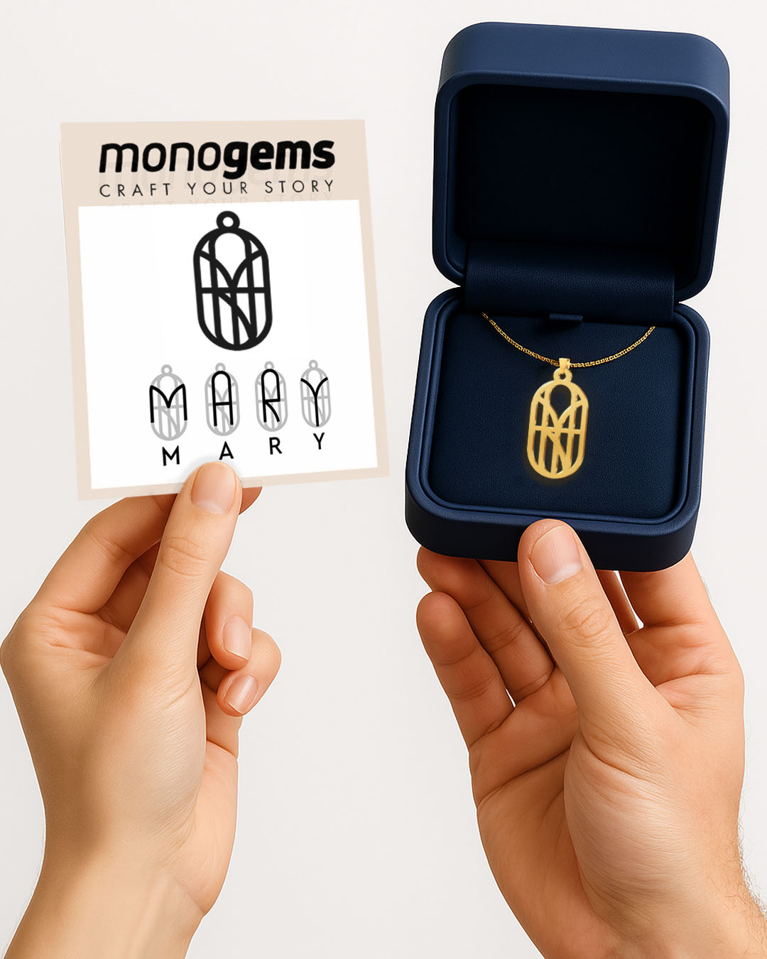 Mom Monogram Necklace