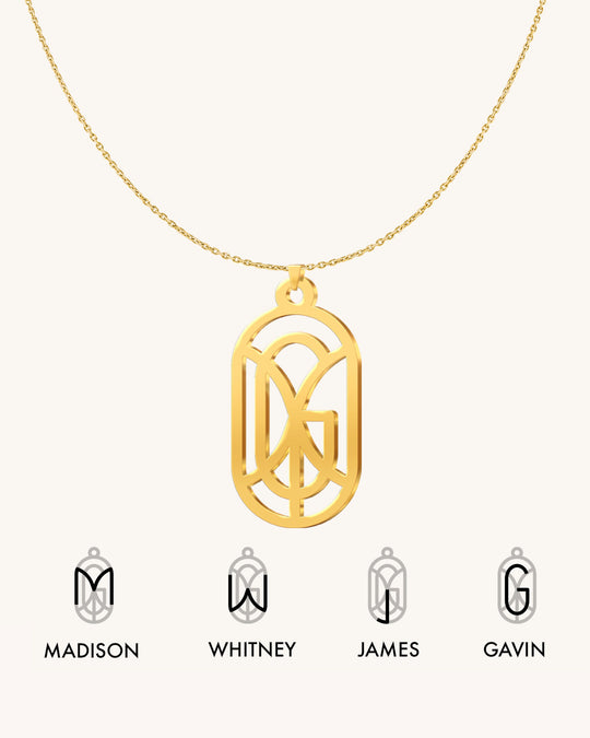 Mom Monogram Necklace