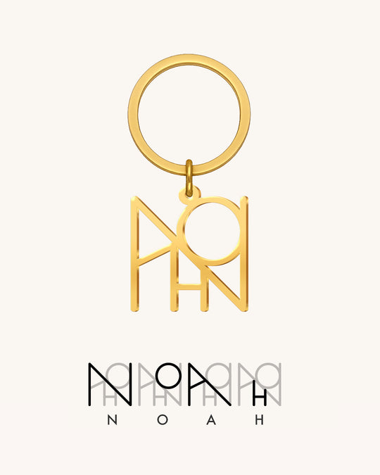 Name Monogram Keychain