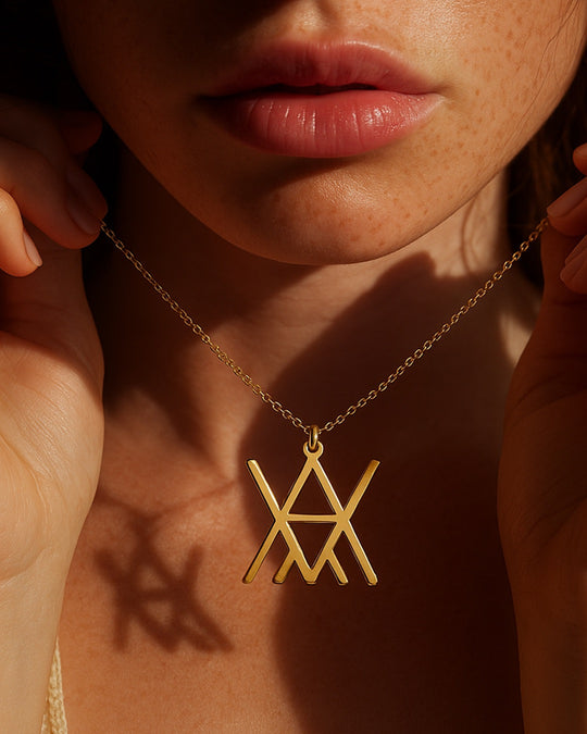 Frameless Monogram Name Necklace