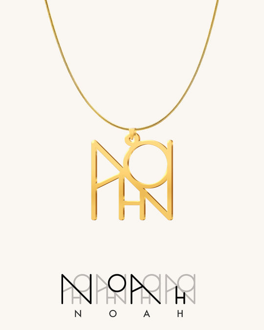 Frameless Monogram Name Necklace