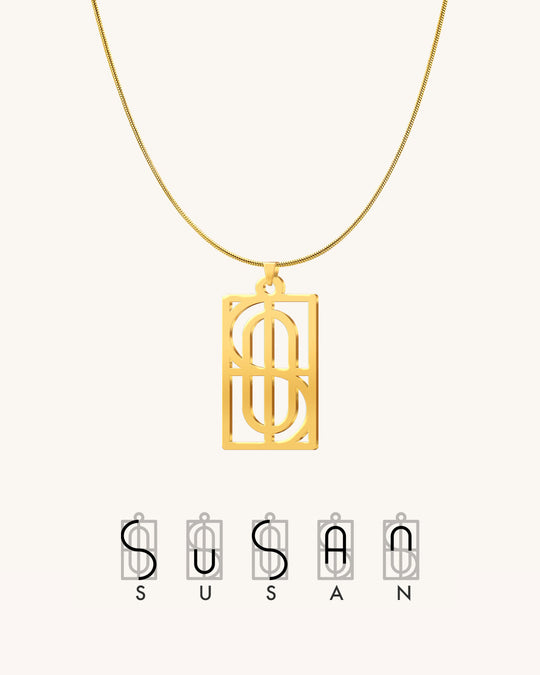 Vertical Monogram Necklace