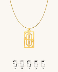 Vertical Monogram Necklace