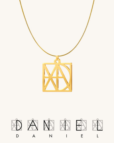 Square Monogram Necklace
