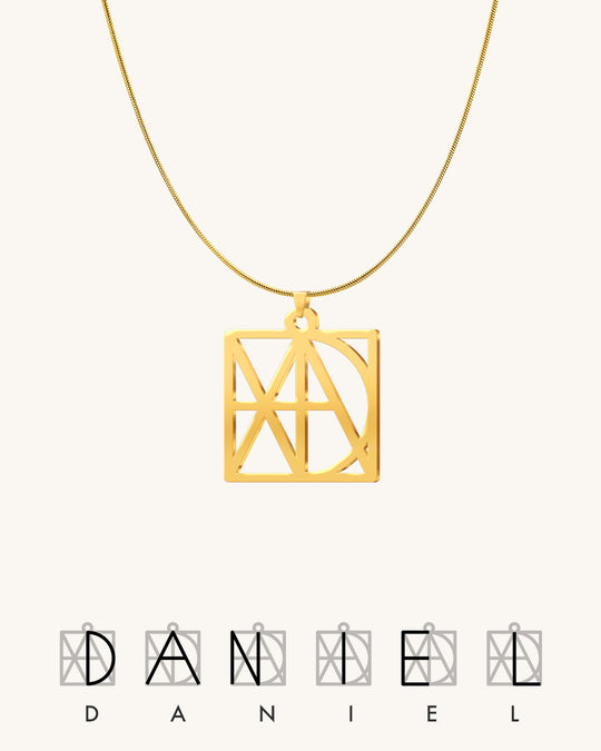 Square Monogram Necklace