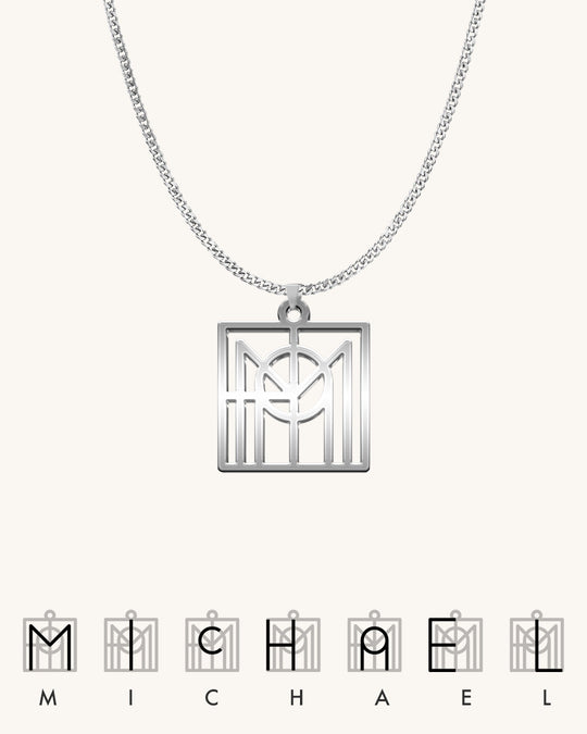 Square Monogram Necklace