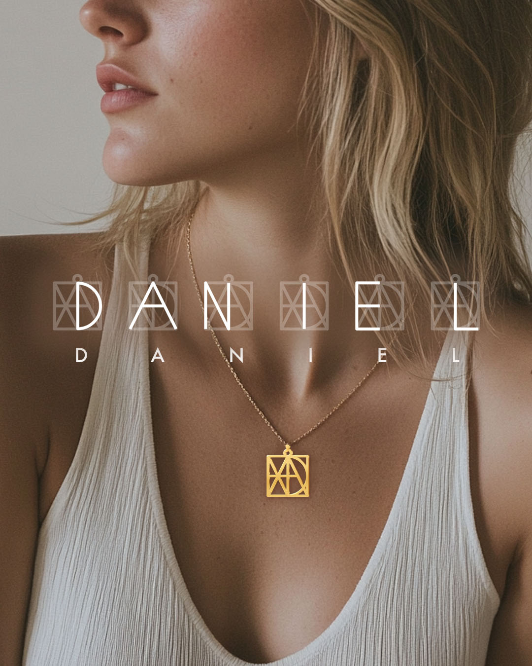 Square Monogram Necklace